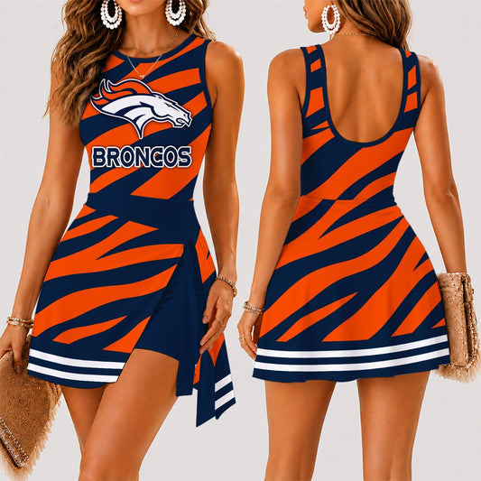 [TOUCHDOWN DEAL] NEW CUSTOMIZED NFL13 DVB DENVER BRONCOS WOMEN'S SUMMER SKORT DRESS