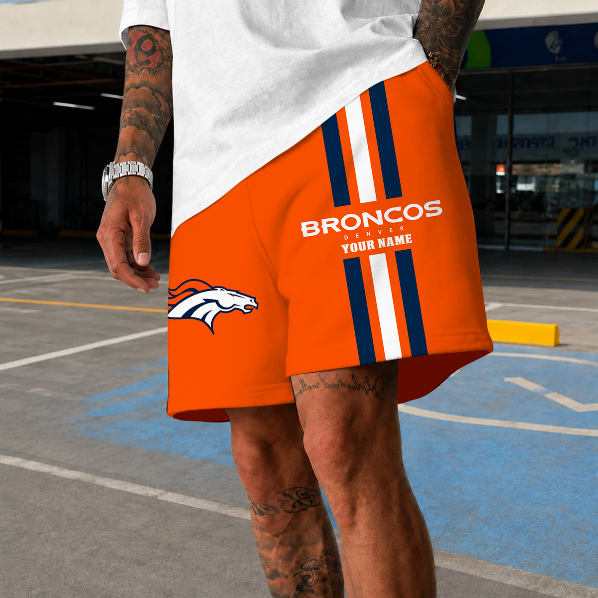 [TOUCHDOWN DEAL] NEW CUSTOMIZED NFL13 DVB DENVER BRONCOS SHORT PANTS