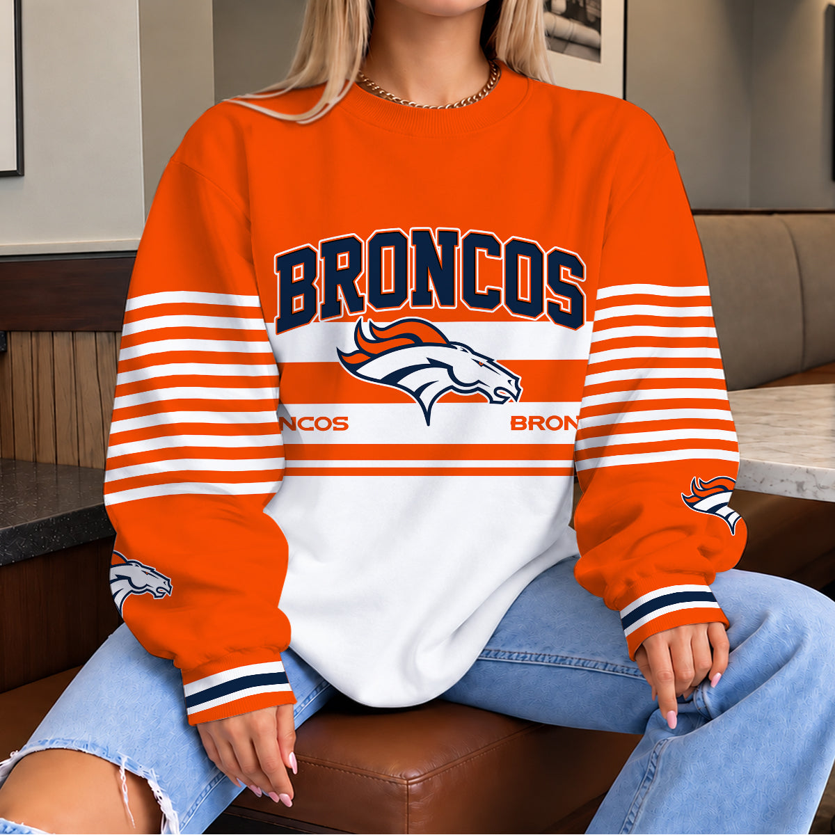 [TOUCHDOWN DEAL] NEW CUSTOMIZED NFL13 DVB THE BRONCOS UNISEX SWEATSHIRT
