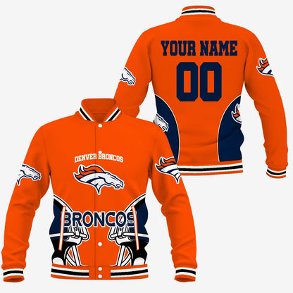 [TOUCHDOWN DEAL] NEW CUSTOMIZED NFL13 DVB DENVER BRONCOS SATIN VARSITY & BASEBALL JACKET