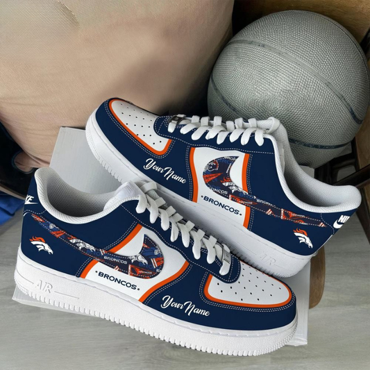 [TOUCHDOWN DEAL] NEW CUSTOMIZED NFL13 DVB DENVER BRONCOS AF1 SNEAKERS