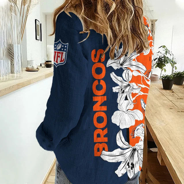 [TOUCHDOWN DEAL] NEW CUSTOMIZED NFL13 DVB DENVER BRONCOS WOMEN CASUAL SHIRT FOR FAN