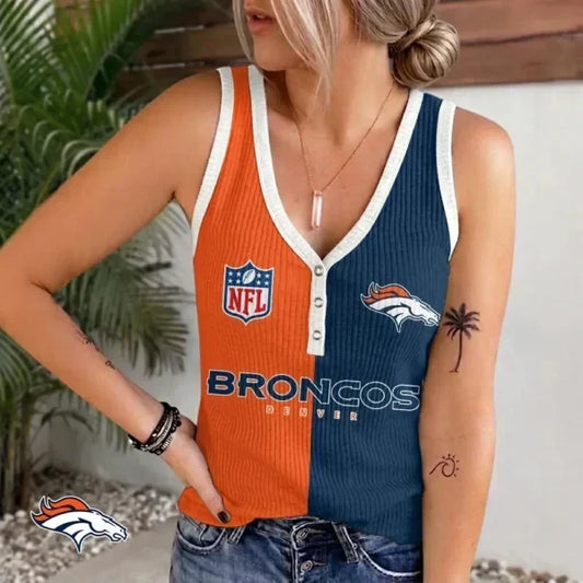 [TOUCHDOWN DEAL] NEW CUSTOMIZED NFL13 DVB DENVER BRONCOS WOMEN'S V-NECK TANK TOP
