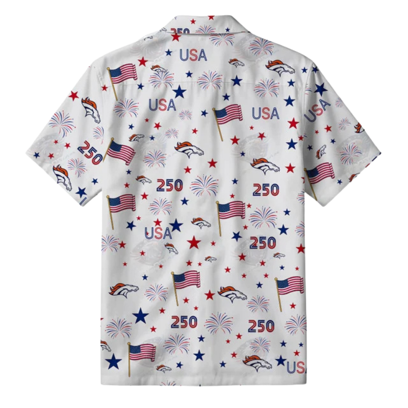 [TOUCHDOWN DEAL] NEW CUSTOMIZED NFL13 DVB DENVER BRONCOS PATRIOTIC 250 USA HAWAIIAN SHIRT