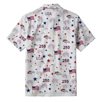[TOUCHDOWN DEAL] NEW CUSTOMIZED NFL13 DVB DENVER BRONCOS PATRIOTIC 250 USA HAWAIIAN SHIRT