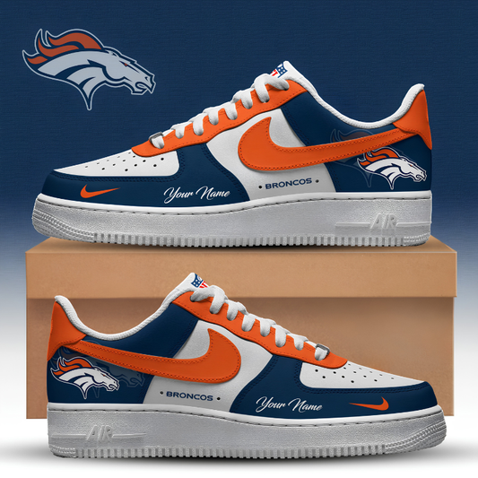 [TOUCHDOWN DEAL] NEW CUSTOMIZED NFL13 DVB DENVER BRONCOS AF1 SNEAKERS