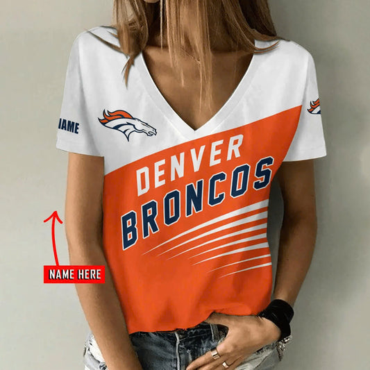 [TOUCHDOWN DEAL] NEW CUSTOMIZED NFL13 DVB DENVER BRONCOS V-NECK FEMALE SHIRT