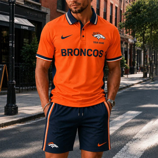 [TOUCHDOWN DEAL] NEW CUSTOMIZED NFL13 DVB DENVER BRONCOS POLO SHIRT & SHORT PANTS