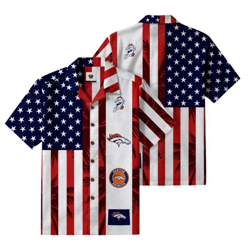 [TOUCHDOWN DEAL] NEW CUSTOMIZED NFL13 DVB DENVER BRONCOS PATRIOTIC 250 USA HAWAIIAN SHIRT