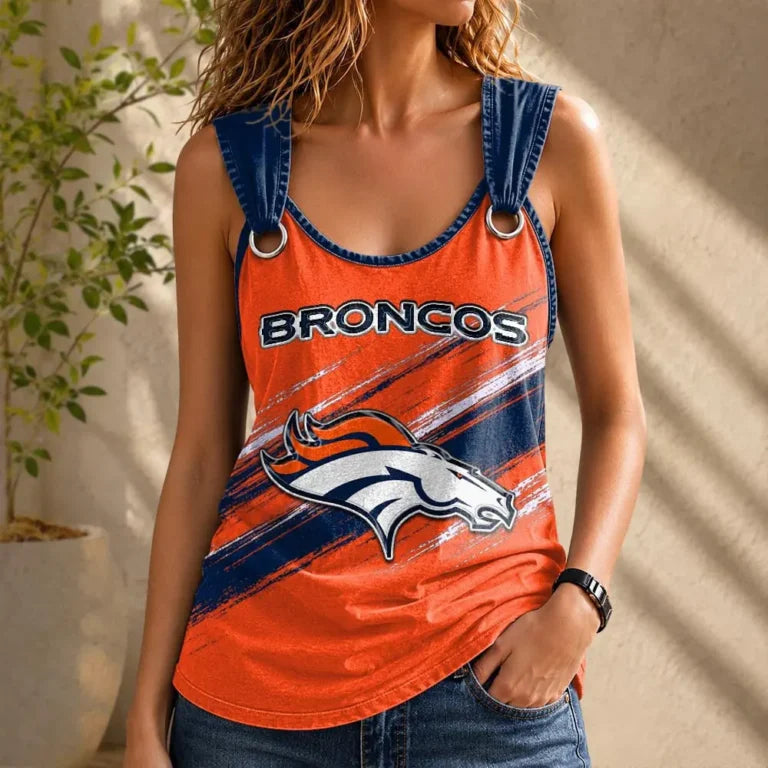 [TOUCHDOWN DEAL] NEW CUSTOMIZED NFL13 DVB DENVER BRONCOS O-RING SHOULDER TANK TOP