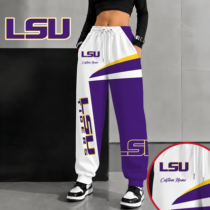 [SLAM DUNK DEAL] NEW CUSTOMIZED NCAA MAM13 LST LSU TIGERS SWEATPANTS
