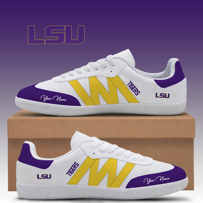 [SLAM DUNK DEAL] NEW CUSTOMIZED NCAA MAM13 LST LSU TIGERS CLASSIC SNEAKERS