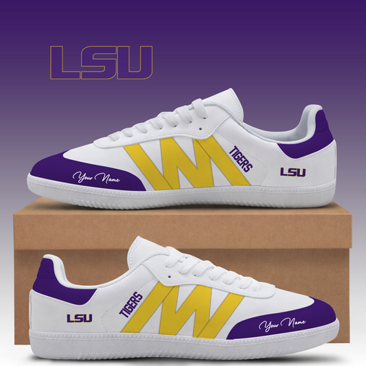 [SLAM DUNK DEAL] NEW CUSTOMIZED NCAA MAM13 LST LSU TIGERS CLASSIC SNEAKERS