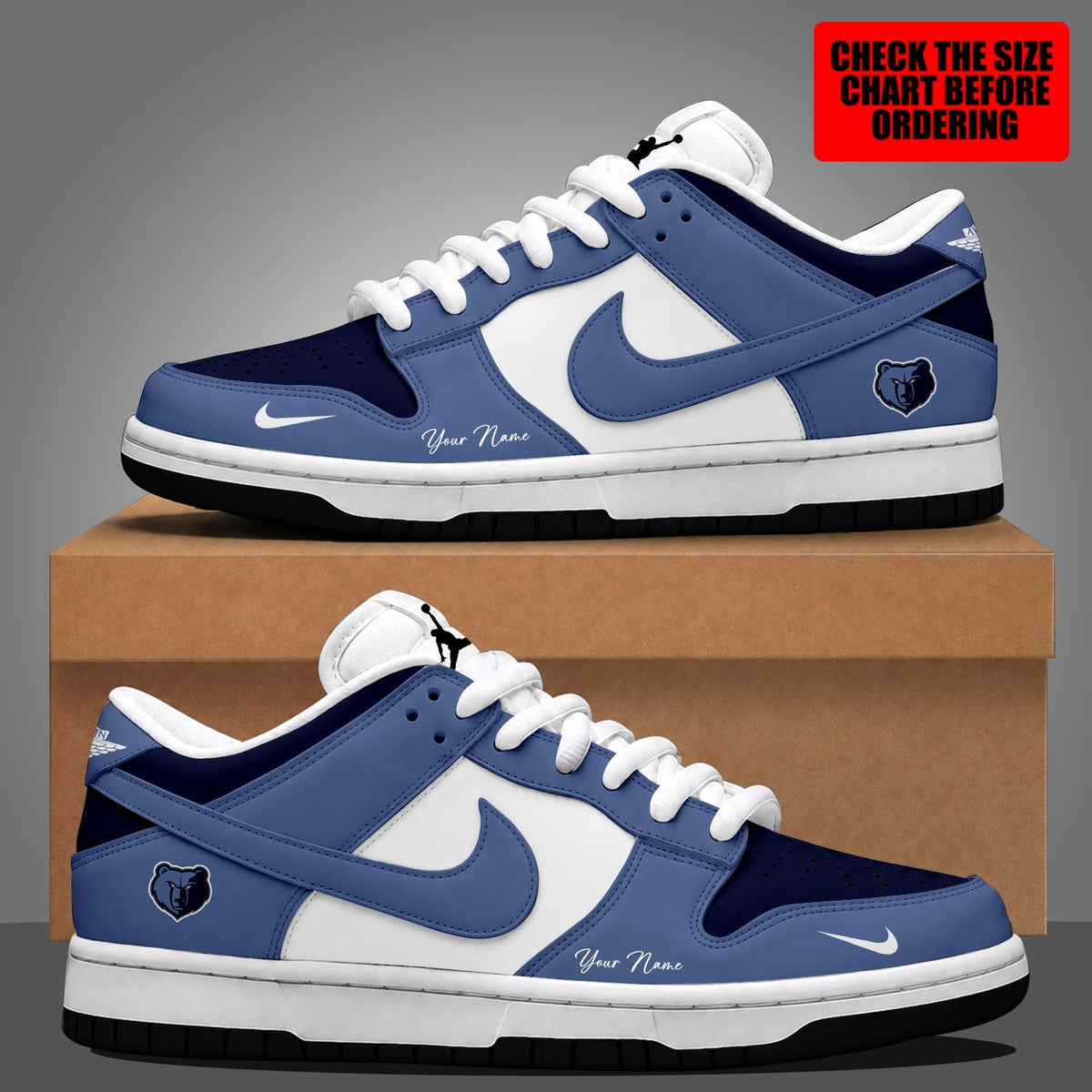 [SLAM DUNK DEAL] NEW CUSTOMIZED NBA13 MGR MEMPHIS GRIZZLIES DUNK LOW SHOES