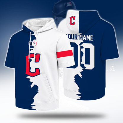 [HOMERUN DEAL] NEW CUSTOMIZED MLB13 CGS CLEVELAND GUARDIANS SHORT SLEEVE HOODIE