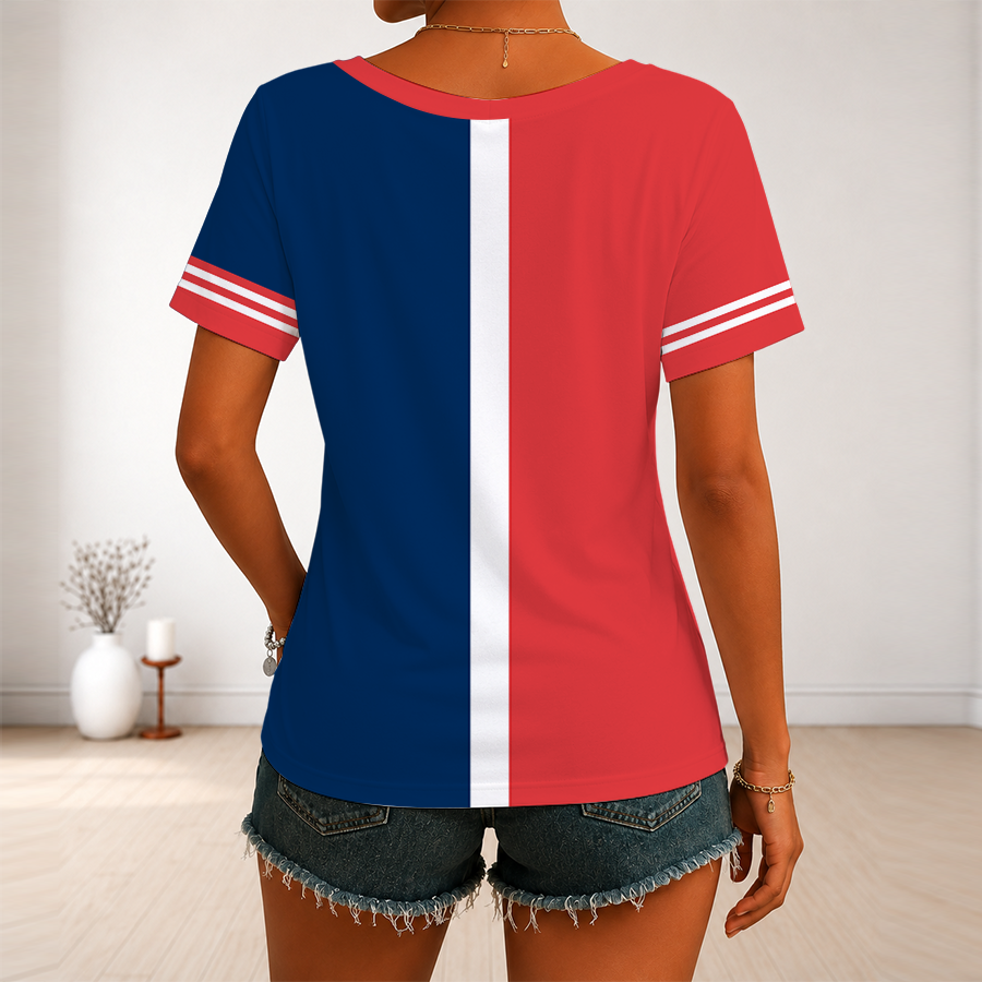 [FAN FAVORITE] NEW CUSTOMIZED WNBA13 WSM WASHINGTON MYSTICS V-NECK FEMALE SHIRT