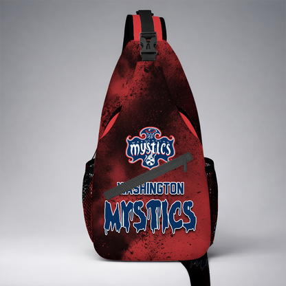 [HOOPS SPECIAL] NEW CUSTOMIZED WNBA13 WSM WASHINGTON MYSTICS SLING BAG