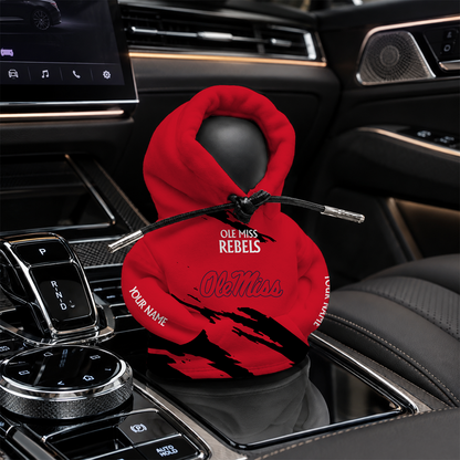 [HOMERUN DEAL] NEW CUSTOMIZED NCAA CWS13 OMR OLE MISS REBELS AUTOMOTIVE HOODIE SHIFT KNOB COVER