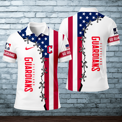 [HOMERUN DEAL] NEW CUSTOMIZED MLB13 CGS CLEVELAND GUARDIANS POLO SHIRT