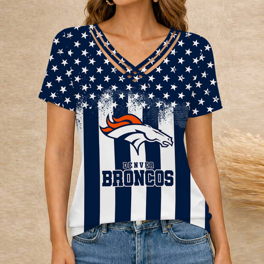 [TOUCHDOWN DEAL] NEW CUSTOMIZED NFL13 DVB DENVER BRONCOS V-NECK SHIRT