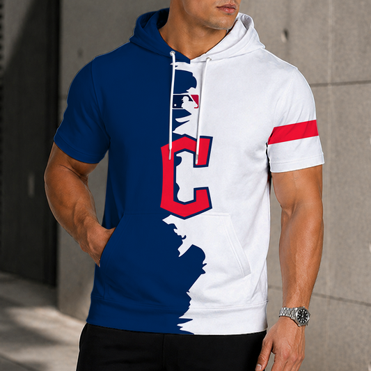 [HOMERUN DEAL] NEW CUSTOMIZED MLB13 CGS CLEVELAND GUARDIANS SHORT SLEEVE HOODIE