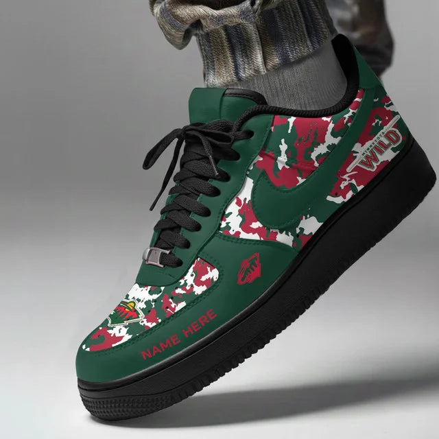 [PUCK DROP DEAL] NEW CUSTOMIZED NHL13 MNW MINNESOTA WILD AF1 SHOES