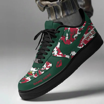 [PUCK DROP DEAL] NEW CUSTOMIZED NHL13 MNW MINNESOTA WILD AF1 SHOES