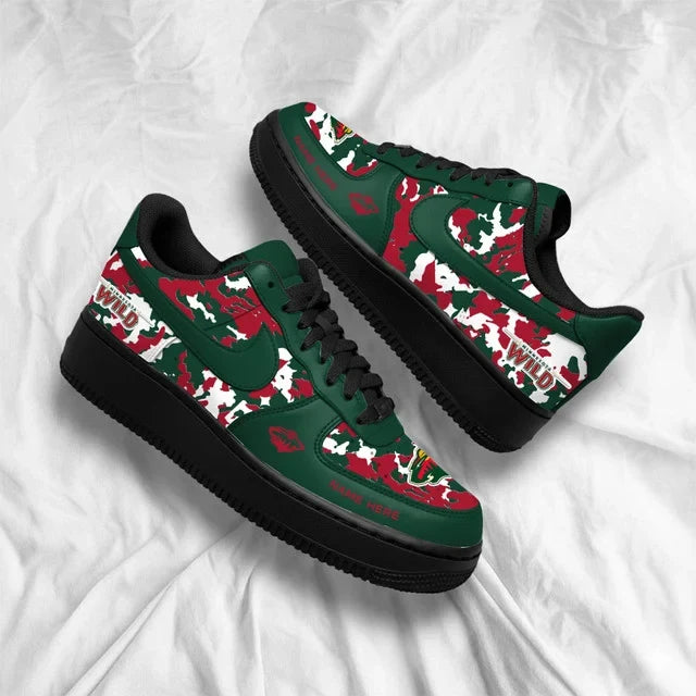 [PUCK DROP DEAL] NEW CUSTOMIZED NHL13 MNW MINNESOTA WILD AF1 SHOES
