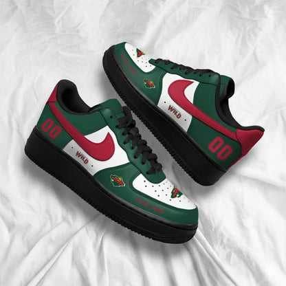 [PUCK DROP DEAL] NEW CUSTOMIZED NHL13 MNW MINNESOTA WILD AF1 SHOES