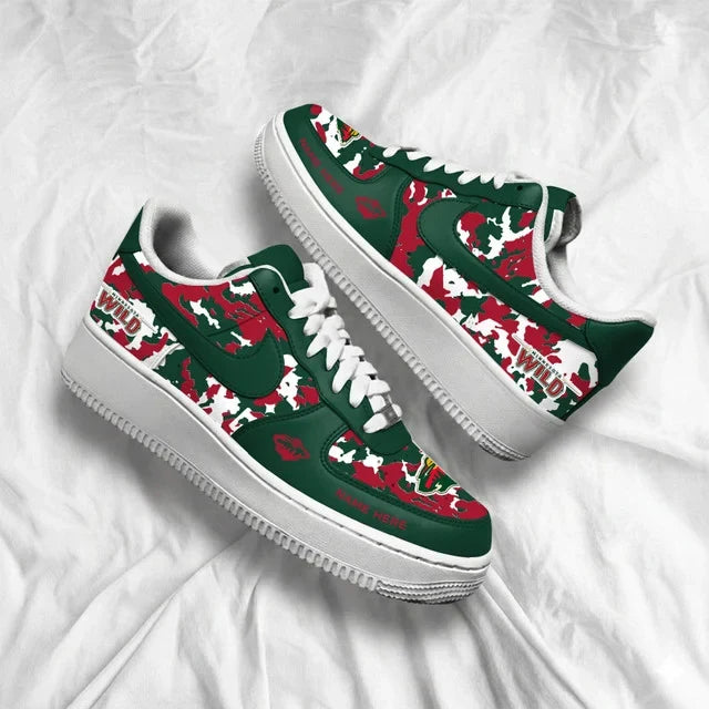 [PUCK DROP DEAL] NEW CUSTOMIZED NHL13 MNW MINNESOTA WILD AF1 SHOES