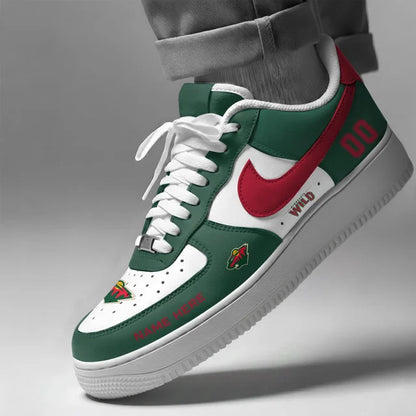 [PUCK DROP DEAL] NEW CUSTOMIZED NHL13 MNW MINNESOTA WILD AF1 SHOES