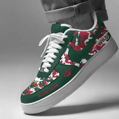 [PUCK DROP DEAL] NEW CUSTOMIZED NHL13 MNW MINNESOTA WILD AF1 SHOES
