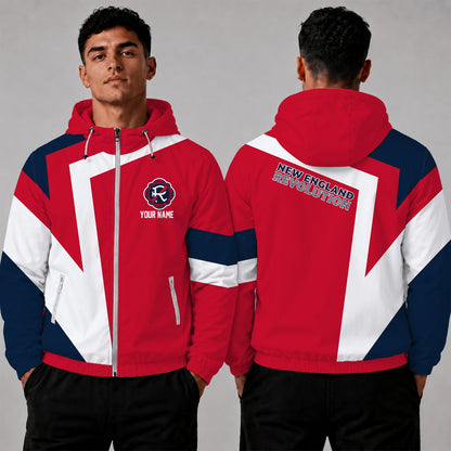 [GOAL DEAL] NEW CUSTOMIZED MLS13 NER NEW ENGLAND REVOLUTION WINDBREAKER JACKET