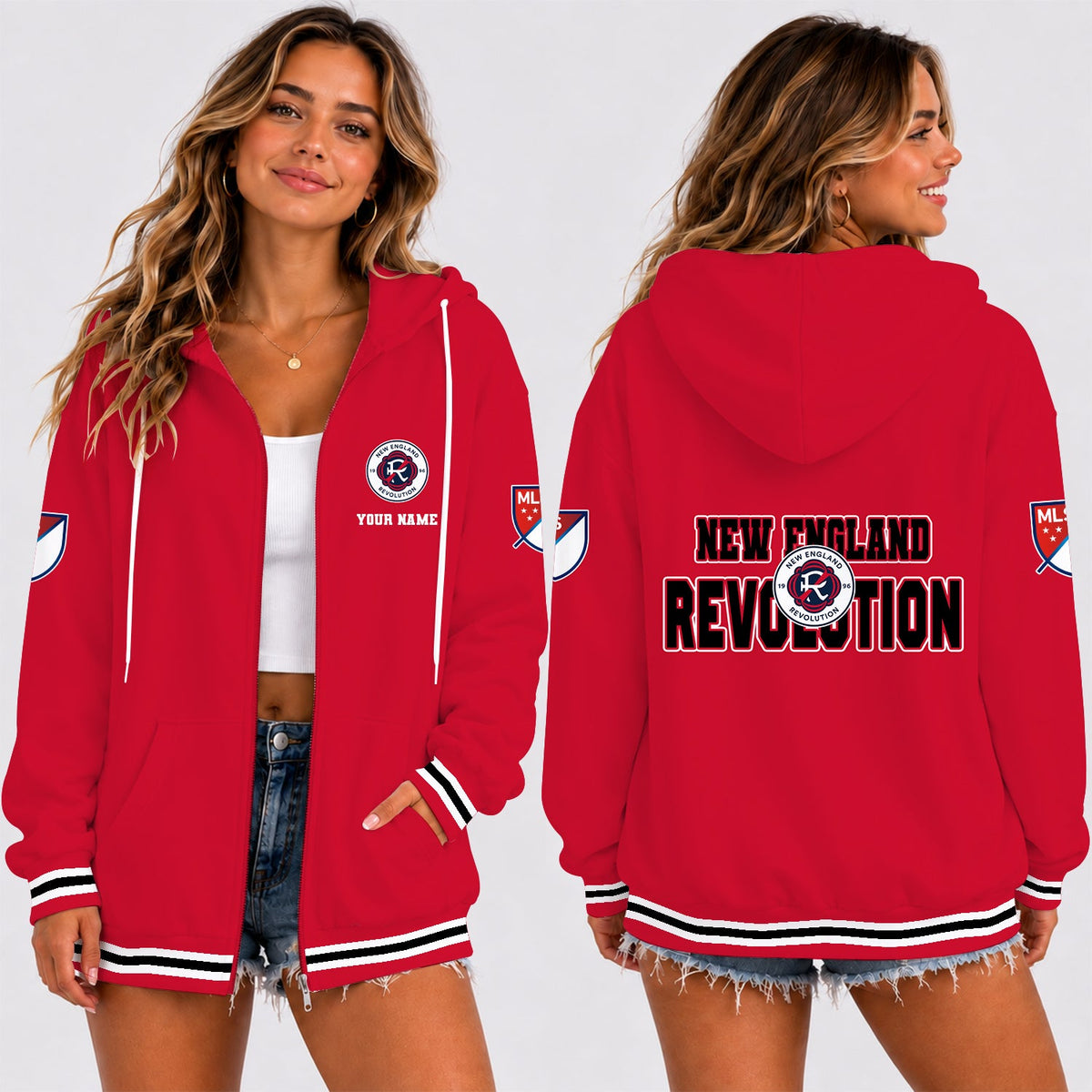 [GOAL DEAL] NEW CUSTOMIZED MLS13 NER NEW ENGLAND REVOLUTION T-SHIRT, HOODIE, ZIP HOODIE
