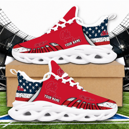 [HOMERUN DEAL] NEW CUSTOMIZED NCAA CWS13 OMR OLE MISS REBELS UNISEX CLUNKY SNEAKERS