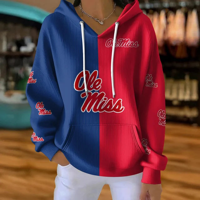 [HOMERUN DEAL] NEW CUSTOMIZED NCAA CWS13 OMR OLE MISS REBELS RIBBED HOODIE & SWEATSHIRT
