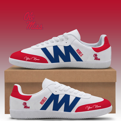 [HOMERUN DEAL] NEW CUSTOMIZED NCAA CWS13 OMR OLE MISS REBELS CLASSIC SNEAKERS
