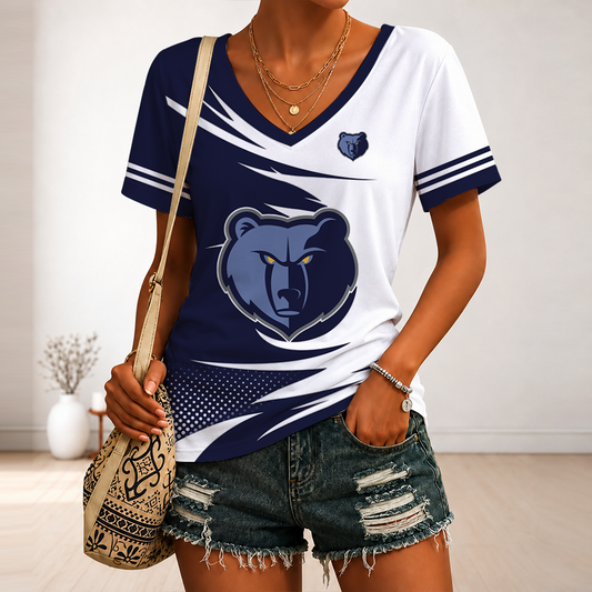 [HOT DEAL] NEW CUSTOMIZED NBA13 MGR MEMPHIS GRIZZLIES V-NECK FEMALE SHIRT