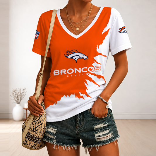 [TOUCHDOWN DEAL] NEW CUSTOMIZED NFL13 DVB DENVER BRONCOS V-NECK FEMALE SHIRT