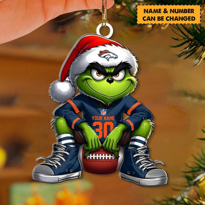 [TOUCHDOWN DEAL] NEW CUSTOMIZED NFL13 DVB DENVER BRONCOS CHRISTMAS ACRYLIC ORNAMENT