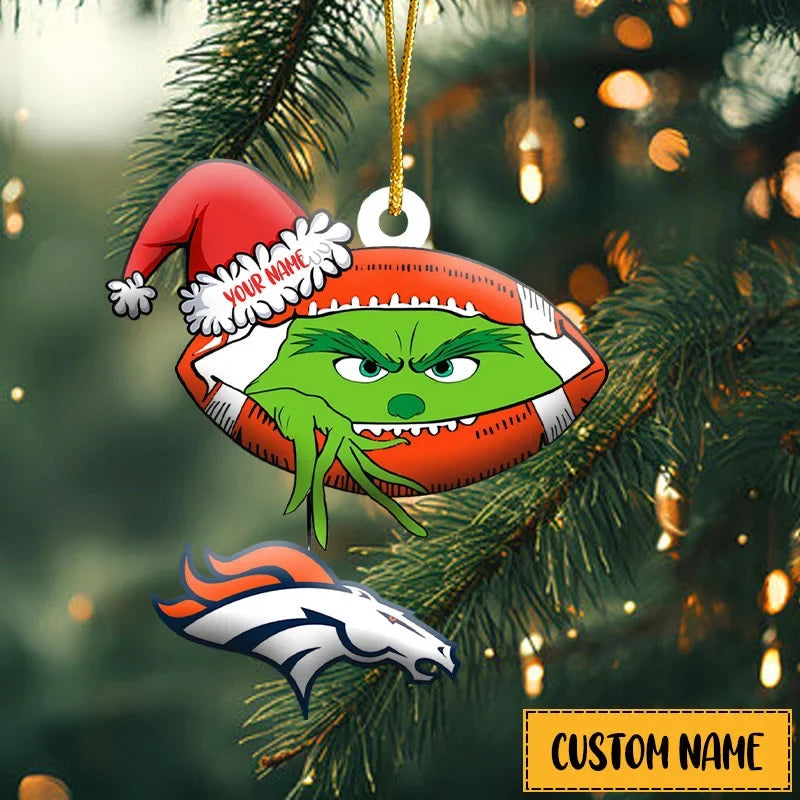 [TOUCHDOWN DEAL] NEW CUSTOMIZED NFL13 DVB DENVER BRONCOS CHRISTMAS ACRYLIC ORNAMENT