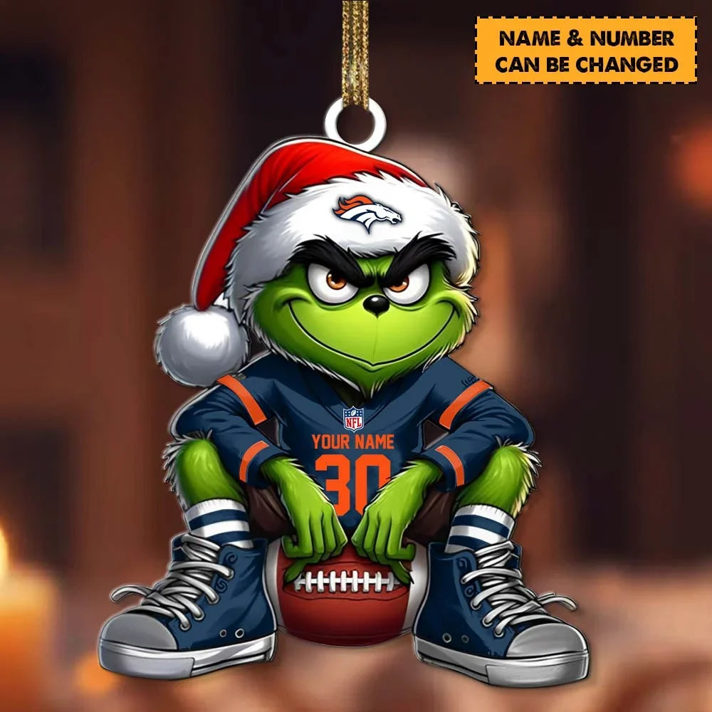 [TOUCHDOWN DEAL] NEW CUSTOMIZED NFL13 DVB DENVER BRONCOS CHRISTMAS ACRYLIC ORNAMENT