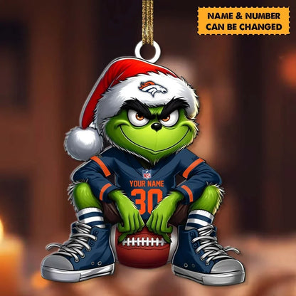 [TOUCHDOWN DEAL] NEW CUSTOMIZED NFL13 DVB DENVER BRONCOS CHRISTMAS ACRYLIC ORNAMENT