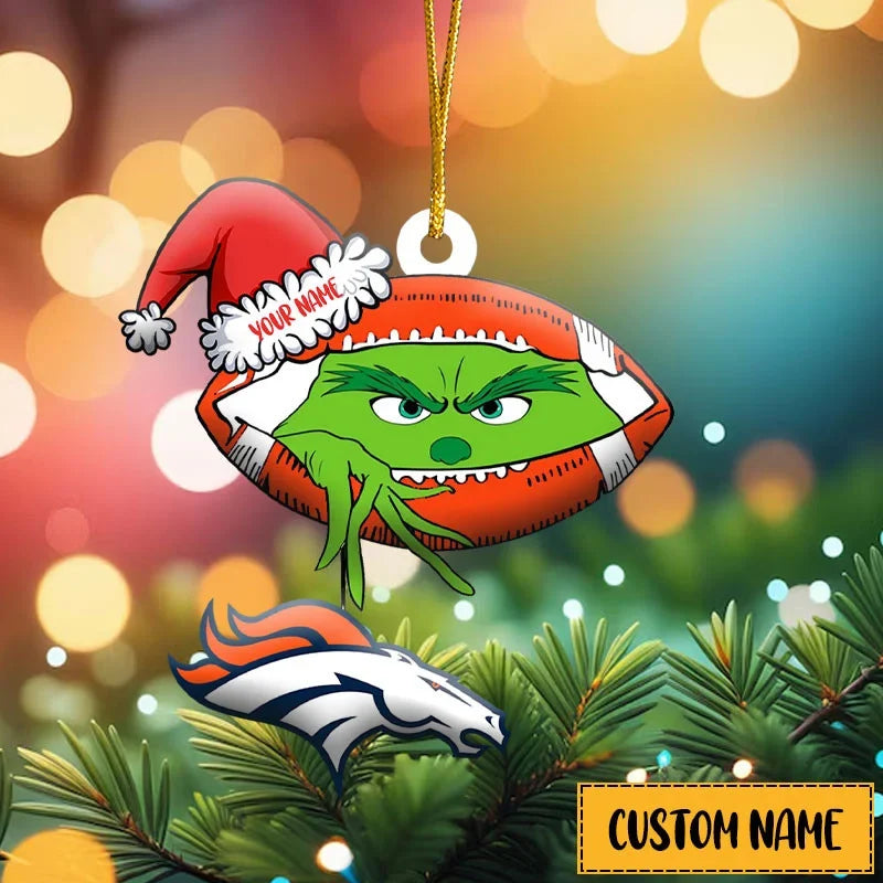 [TOUCHDOWN DEAL] NEW CUSTOMIZED NFL13 DVB DENVER BRONCOS CHRISTMAS ACRYLIC ORNAMENT