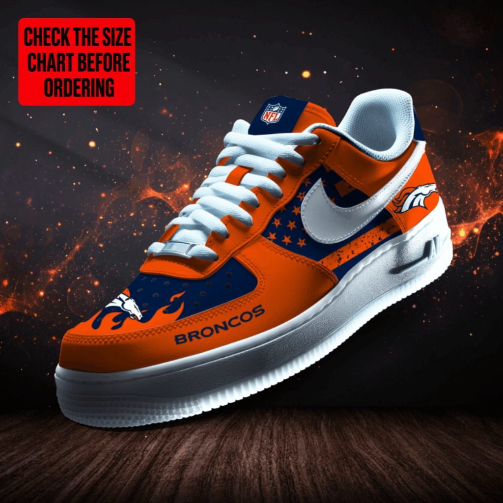[TOUCHDOWN DEAL] NEW CUSTOMIZED NFL13 DVB DENVER BRONCOS AF1 SNEAKERS
