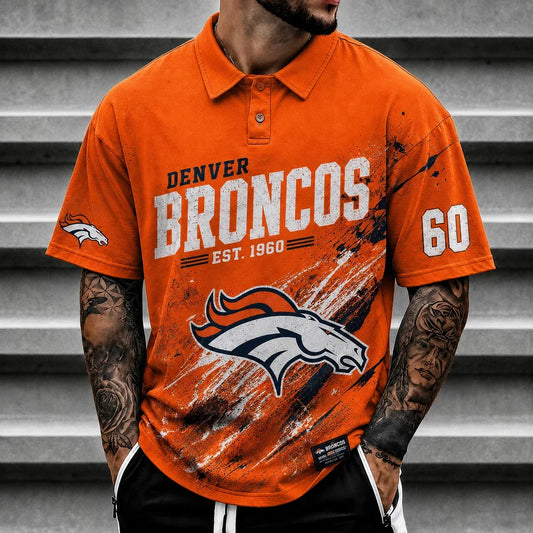 [TOUCHDOWN DEAL] NEW CUSTOMIZED NFL13 DVB DENVER BRONCOS POLO SHIRT