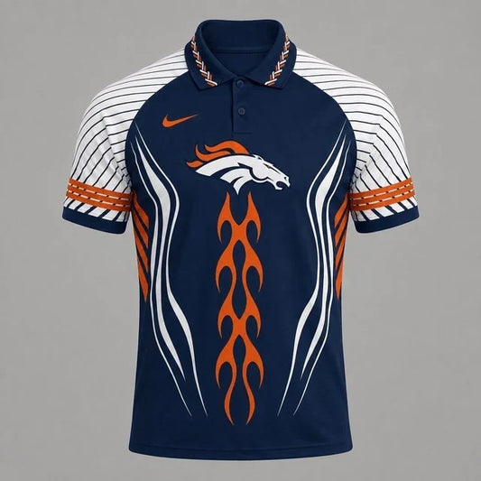 [TOUCHDOWN DEAL] NEW CUSTOMIZED NFL13 DVB DENVER BRONCOS POLO SHIRT