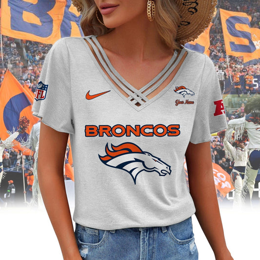[TOUCHDOWN DEAL] NEW CUSTOMIZED NFL13 DVB DENVER BRONCOS V-NECK SHIRT