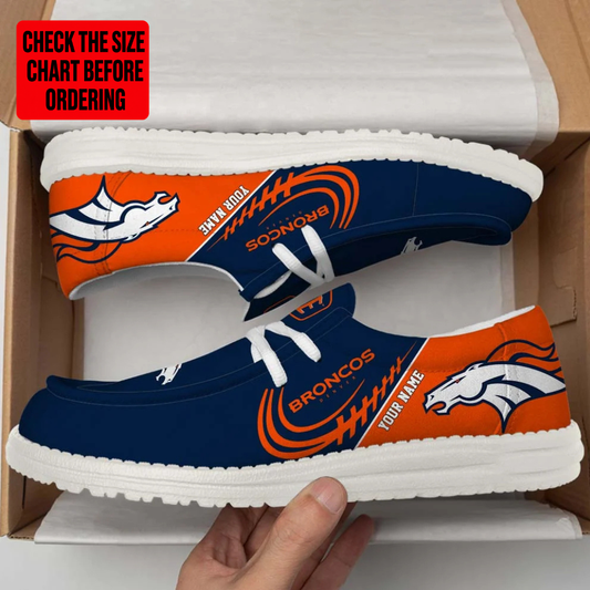 [TOUCHDOWN DEAL] NEW CUSTOMIZED NFL13 DVB DENVER BRONCOS LOAFER SHOES