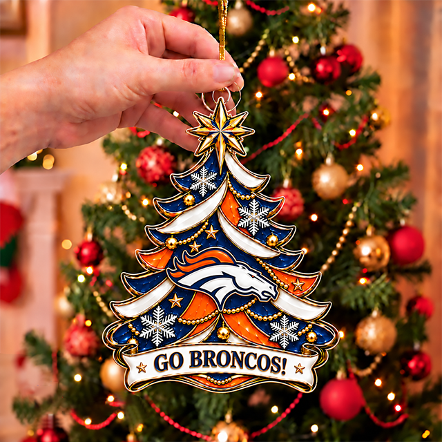 [TOUCHDOWN DEAL] NEW CUSTOMIZED NFL13 DVB DENVER BRONCOS CHRISTMAS ACRYLIC ORNAMENT